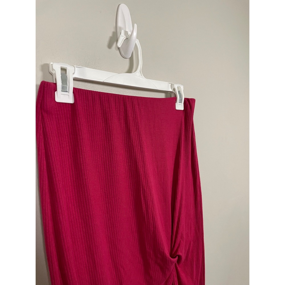 Intimately Free People Ribbed Twist Midi Skirt In Raspberry Size Medium - Picture 2 of 7